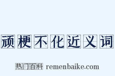 顽梗不化近义词是什么意思的图片